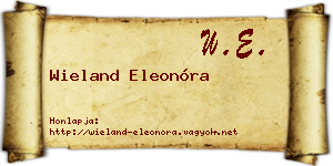 Wieland Eleonóra névjegykártya